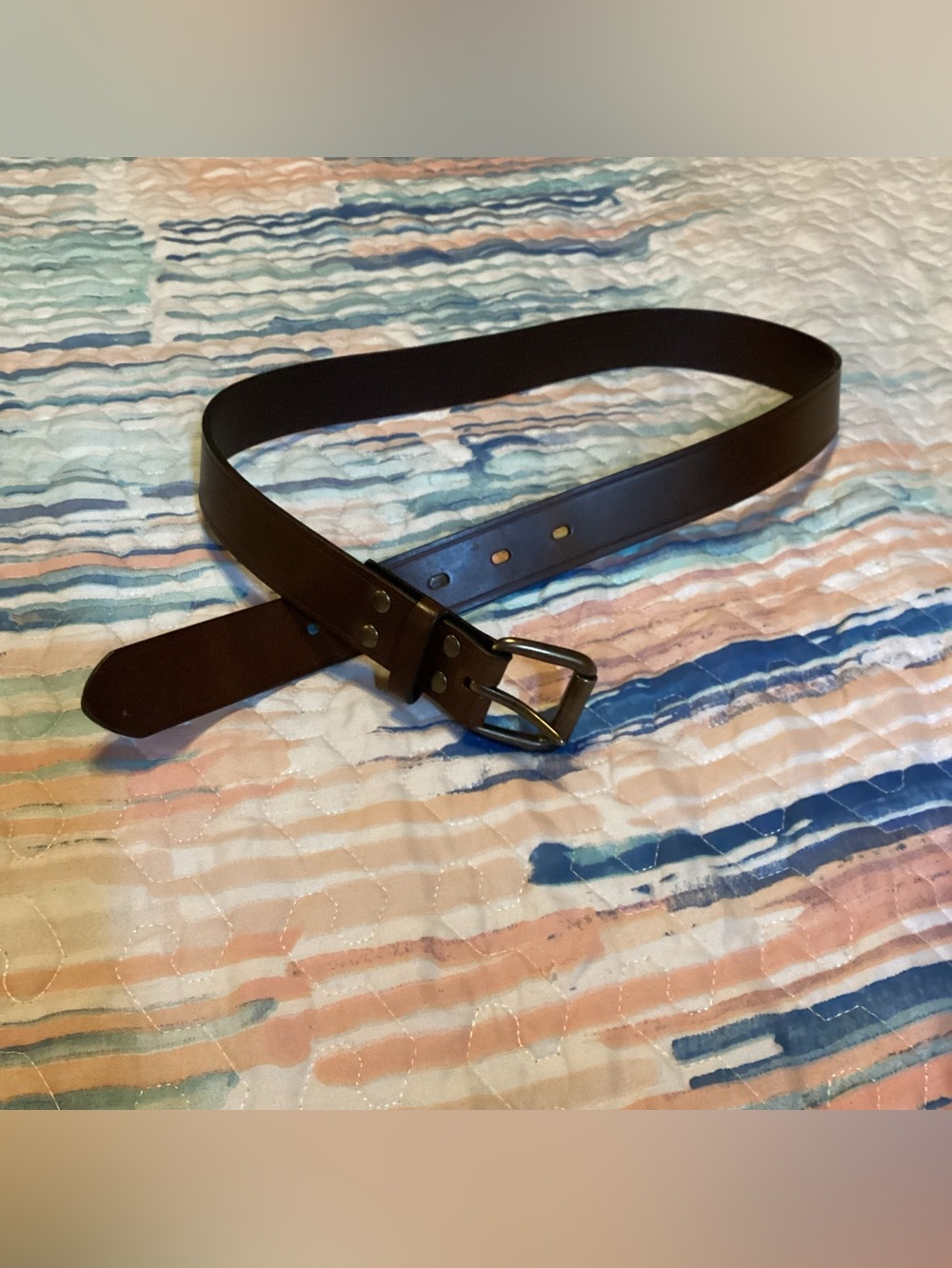 Kids Crew Cuts USA Made Italian Bonded Leather Brown Belt E2999